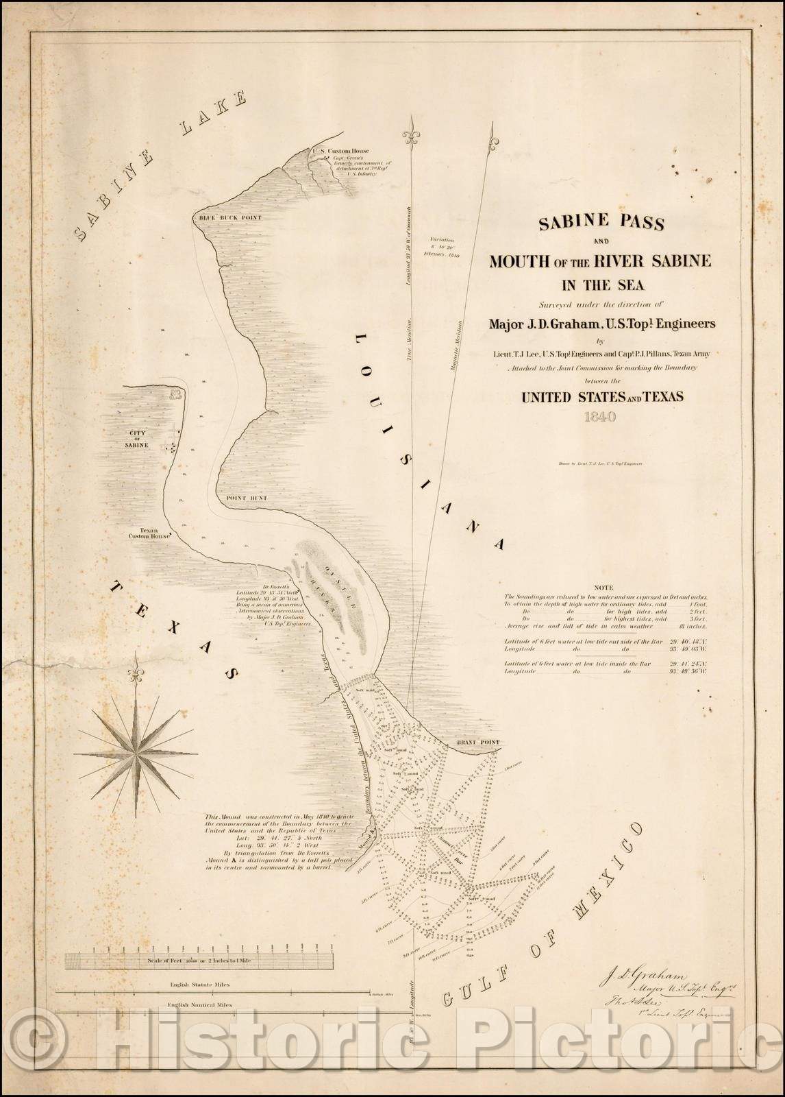 Historic Map - The Official Maps Establishing The of the Republic of Texas, The Maps of The International Boundary Survey Between The Republic of Texas, 1840 v4