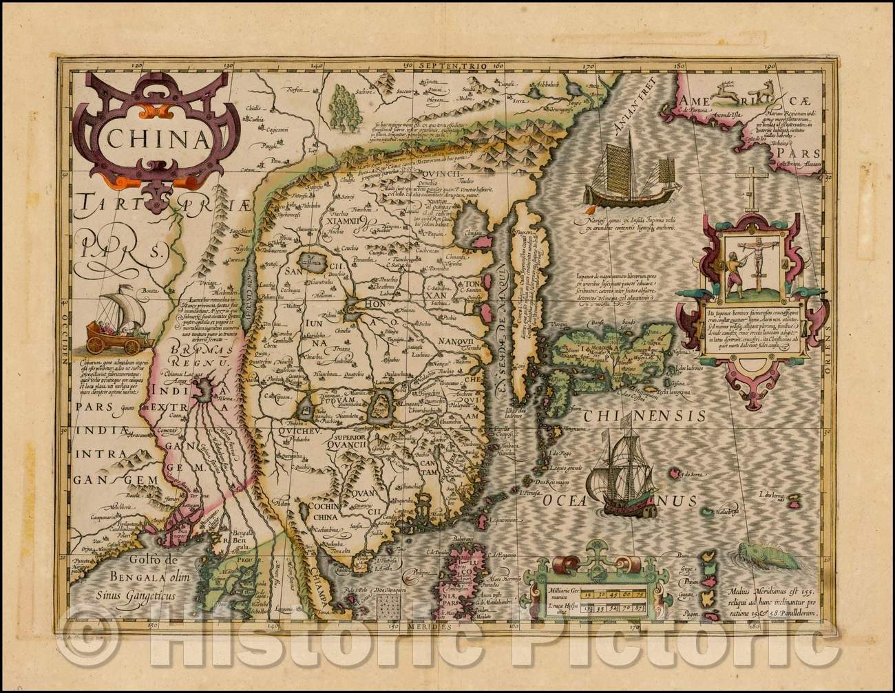 Historic Map - China, 1606, Jodocus Hondius v5