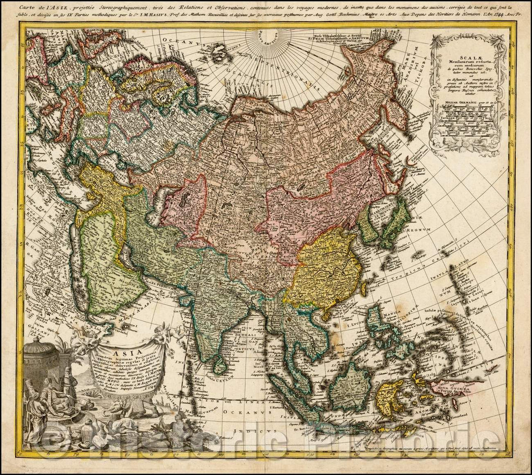 Historic Map - Asia Secundum legitimas Projectionis Stereigraphicae regulus ext juxta recentissimas obserationes et relationes, 1744, Homann Heirs v1