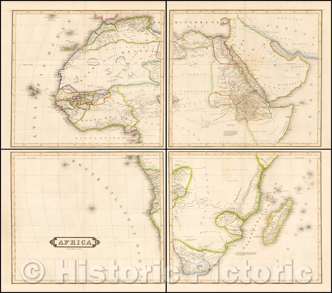 Historic Map - Africa, 1825, W. & D. Lizars v1