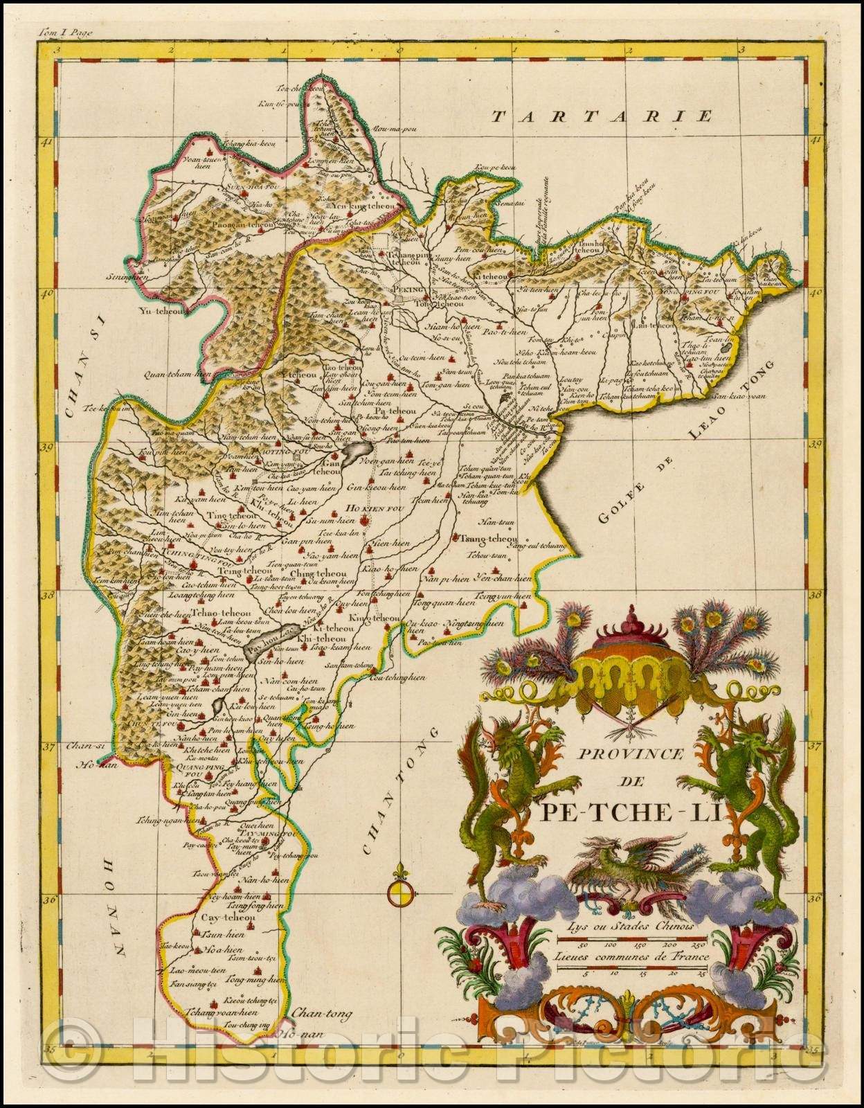 Historic Map - [Beijng, Tianjin and Hebei Province, China] Province de Pe-Tche-Li/[Beijng, Tianjin and Hebei Province, China] Province de Pe-Tche-Li, 1737 - Vintage Wall Art