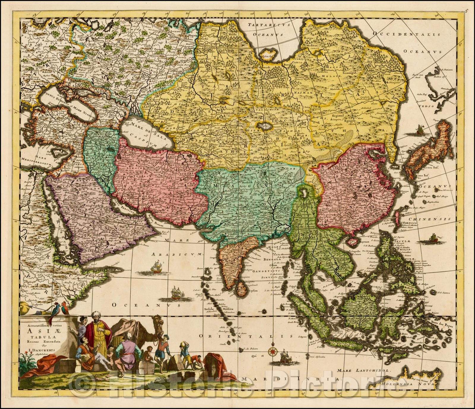 Historic Map - Accuratissima Orientalioris Districtus Maris Mediterranei :: Eastern Mediterranean, centered on Greece, Asia Minor and the Holy Land, 1680 - Vintage Wall Art