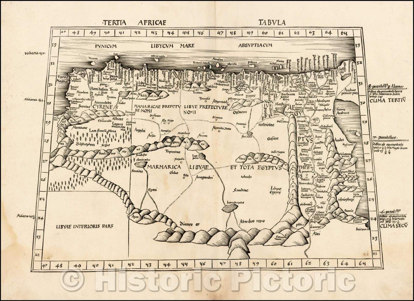 Historic Map - Tertia Africae Tabula, 1513, Martin Waldseem?ller - Vintage Wall Art