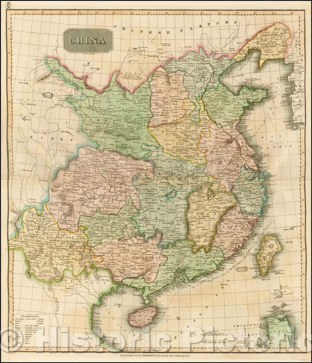 Historic Map - China, 1815, John Thomson v1