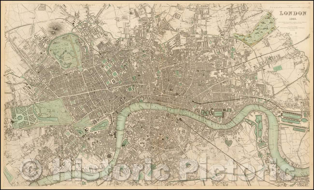 Historic Map - London, 1843, SDUK v3