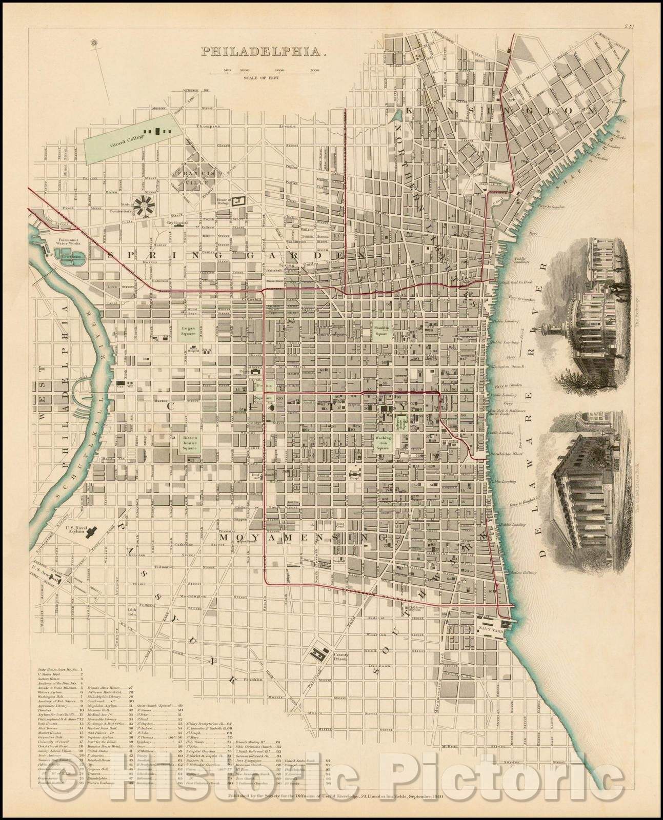 Historic Map - Philadelphia, 1840, SDUK v3