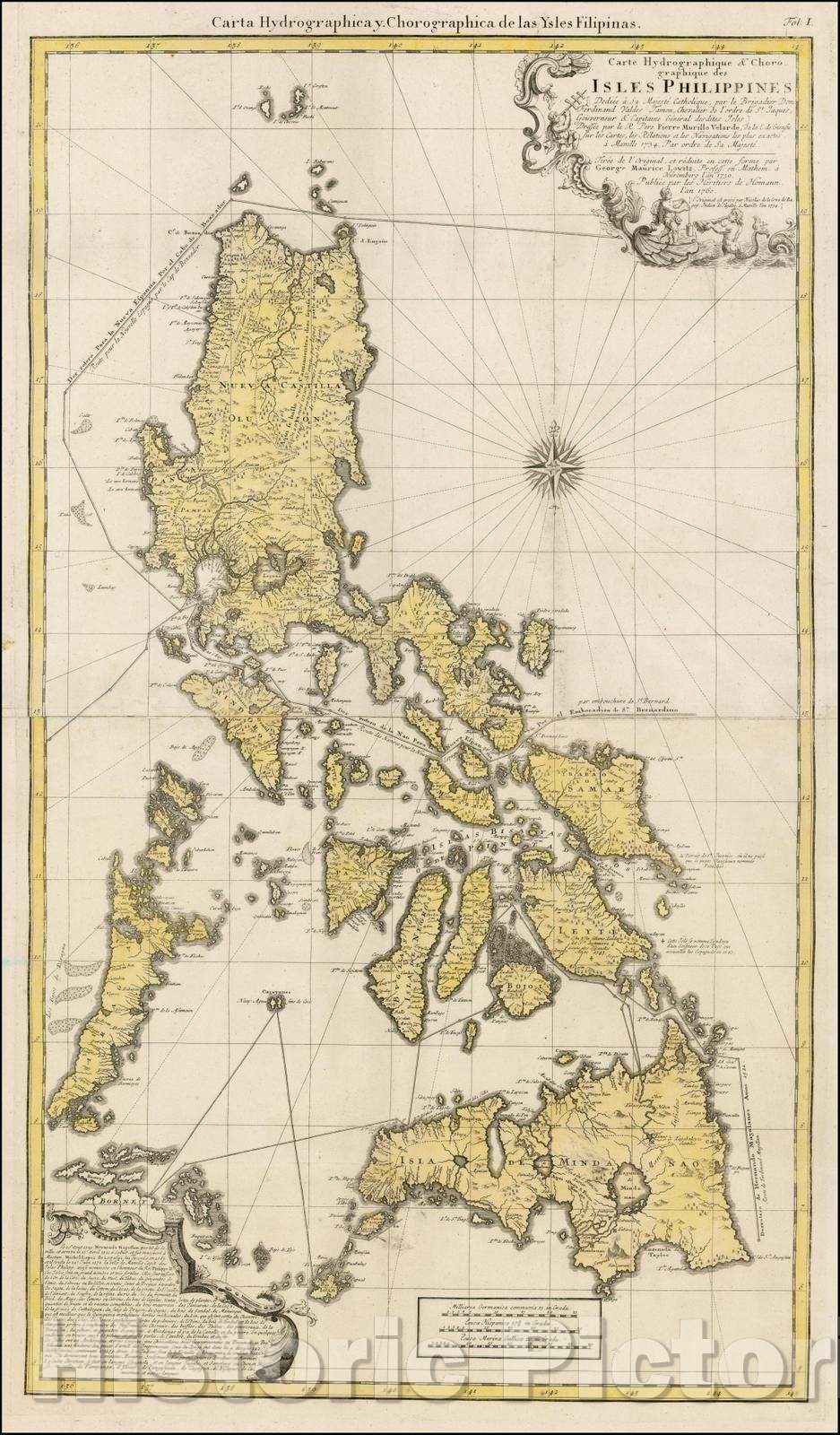 Historic Map - Carte Hydrographique & Chorographique des Isles Philippines Dediee a Sa. Majeste Catholique, par le Brigadier Don Ferdinand Valdes Tamon, 1760 v3