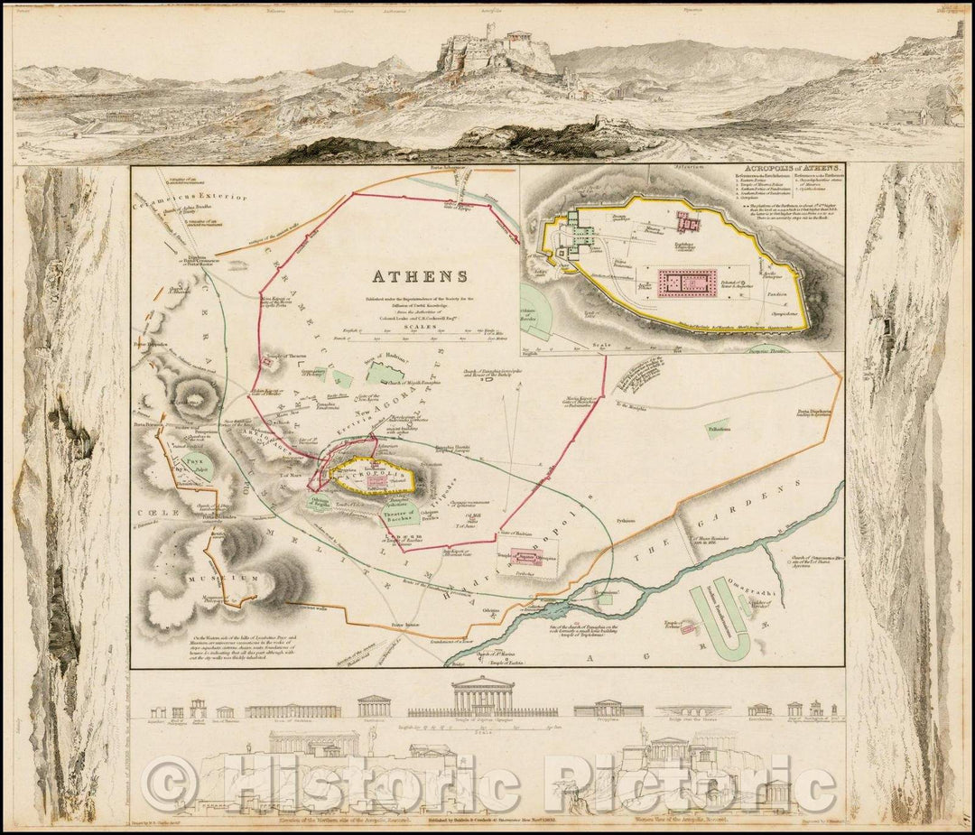 Historic Map - Athens, Greece, 1832, SDUK v2