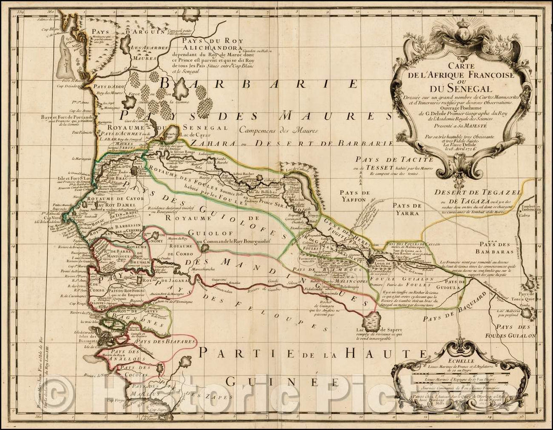 Historic Map - Carte D'Assemblage De L'Amerique Septentrionale/Map of North America, grandest North American Wall Map of the 19th Century, 1726 - Vintage Wall Art