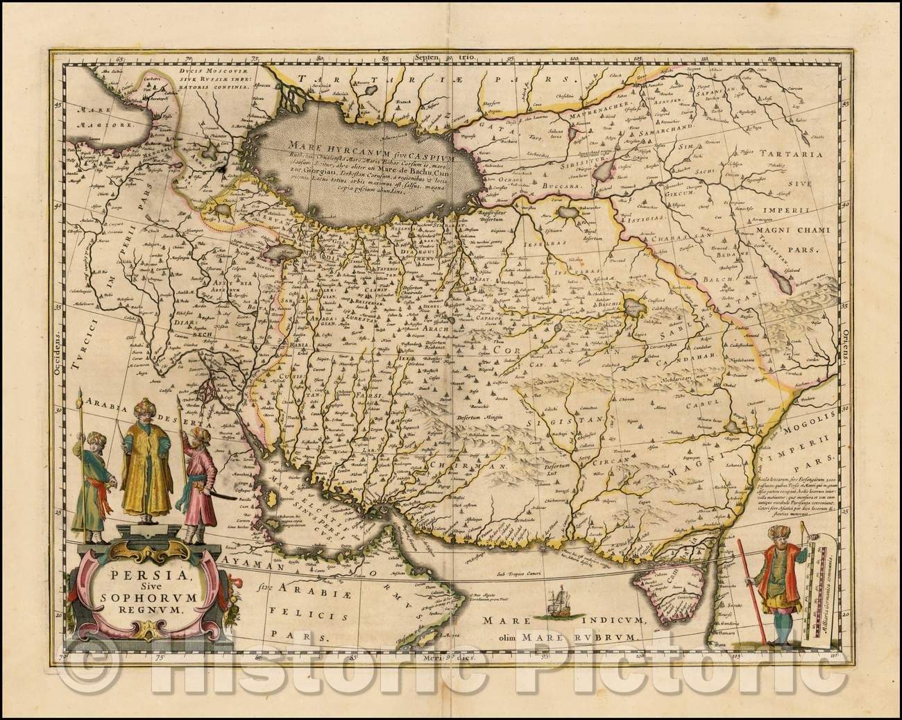 Historic Map - Persia Sive Sophorum Regnum, 1650, Jan Jansson - Vintage Wall Art