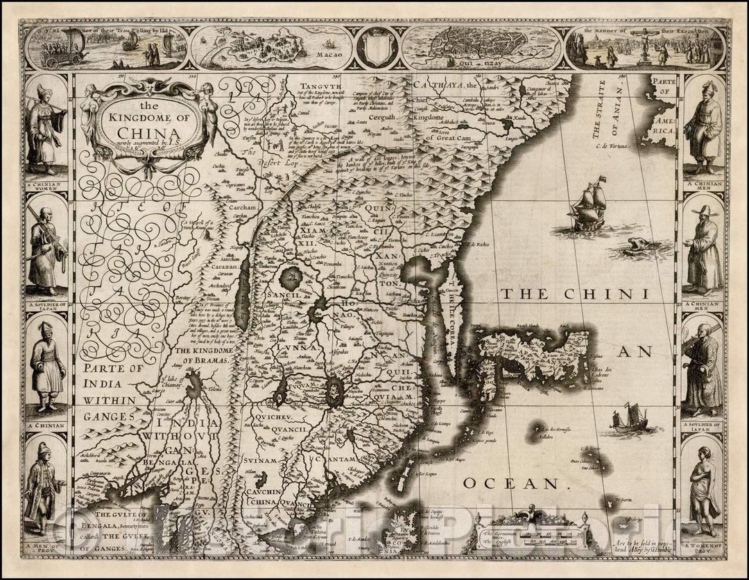 Historic Map - The Kingdome of China newly augmented, 1626, John Speed v2