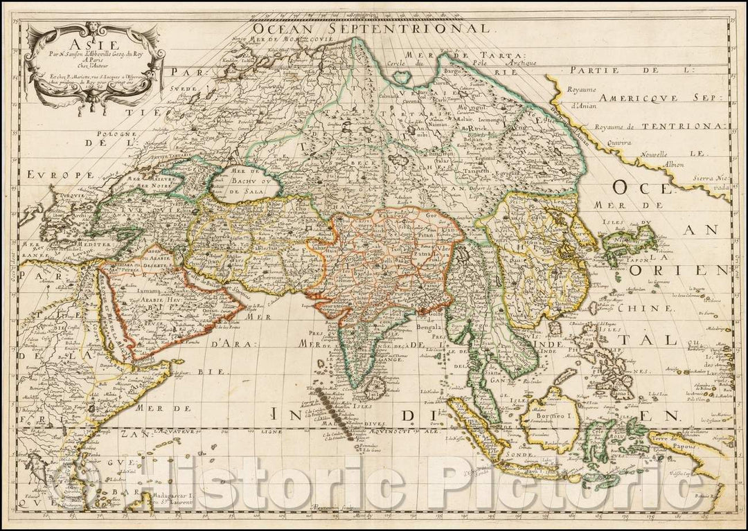 Historic Map - Asia, 1650, Nicolas Sanson v1