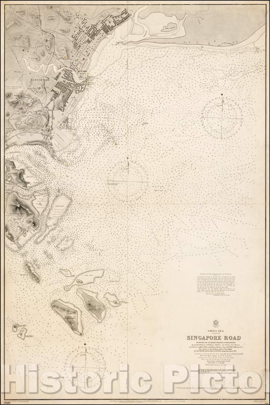 Historic Map - Singapore Road Surveyed, 1864, British Admiralty v1