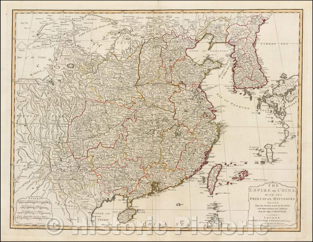 Historic Map - The Empire of China with its Principal Divisions, 1794, Laurie & Whittle v2