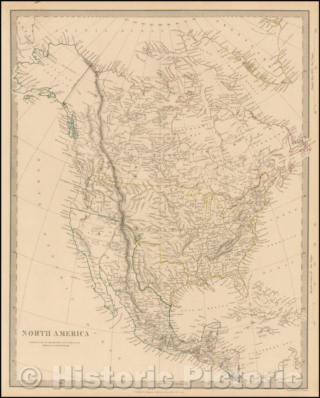 Historic Map - North America (Republic of Texas), 1843, SDUK v2