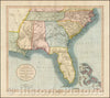 Historic Map - A New of Part of the United States of North America Containing The Carolinas And Georgia. Also The Floridas And Part Of The Bahama Islands, 1825 - Vintage Wall Art