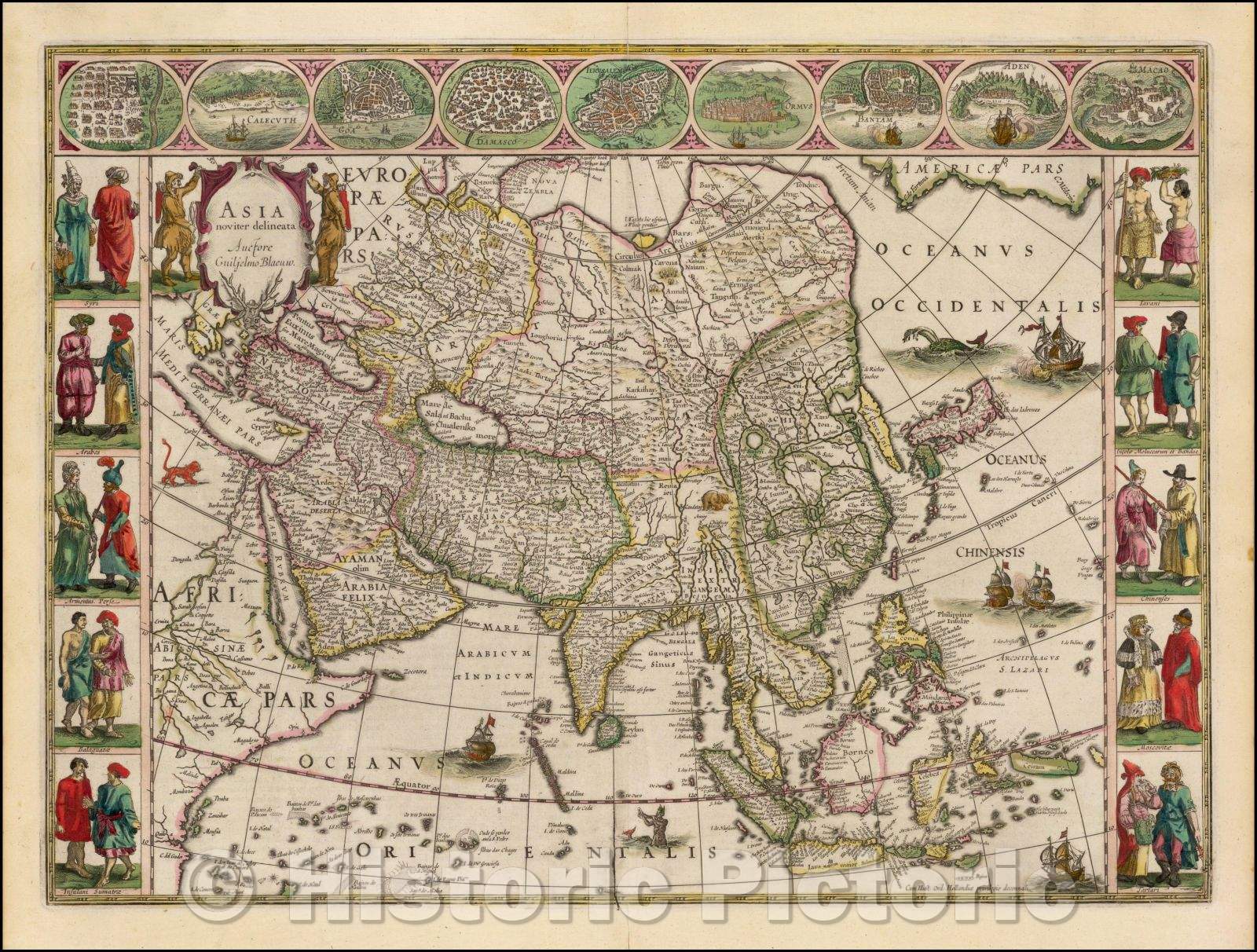 Historic Map - Asia Noviter Delineata, 1635, Willem Janszoon Blaeu v2