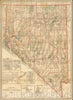Historic Map - State of Nevada, 1914, U.S. General Land Office - Vintage Wall Art