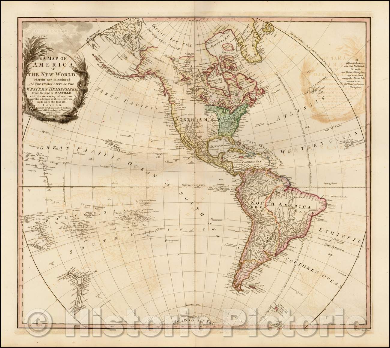 Historic Map - A Map of America or The New World wherein are introduced All The Known Parts of the Western Hemisphere, 1797, William Faden v2