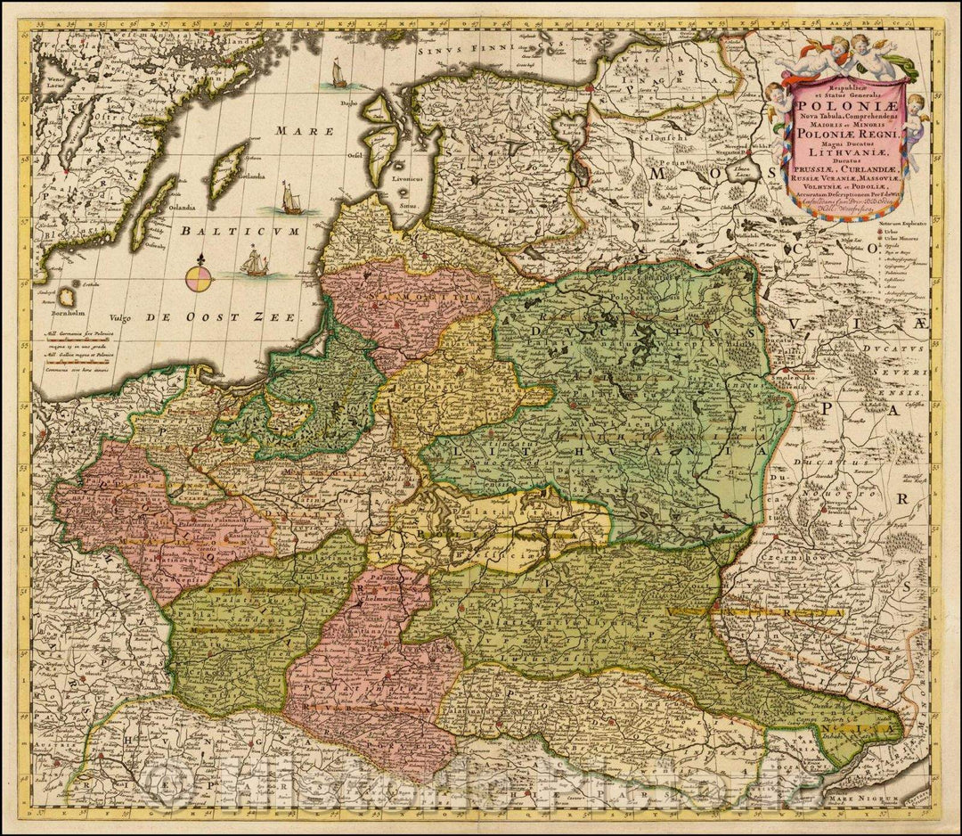 Historic Map - Reipublicae et Status Generalis Poloniae Nova Tabula/Poland, the Baltic and Ukraine regions, 1700 v2