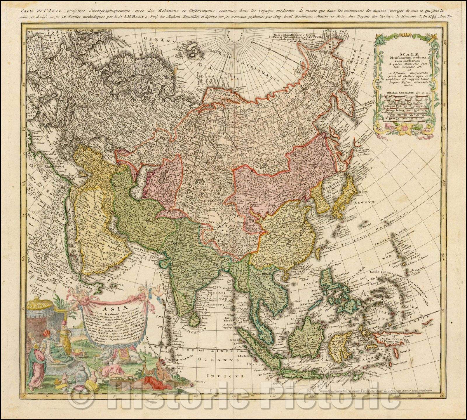 Historic Map - Asia Secundum legitimas Projectionis Stereigraphicae regulus ext juxta recentissimas obserationes et relationes, 1744, Homann Heirs v3