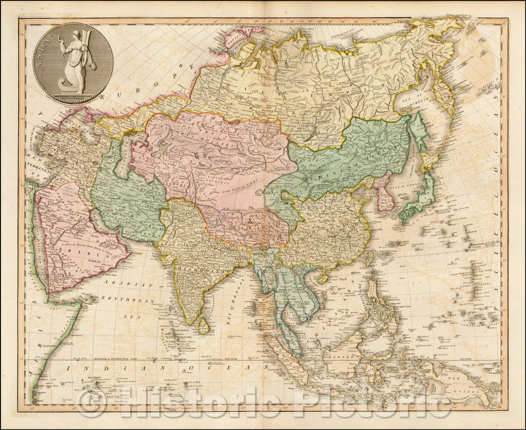 Historic Map - Asia, 1808, William Faden v1