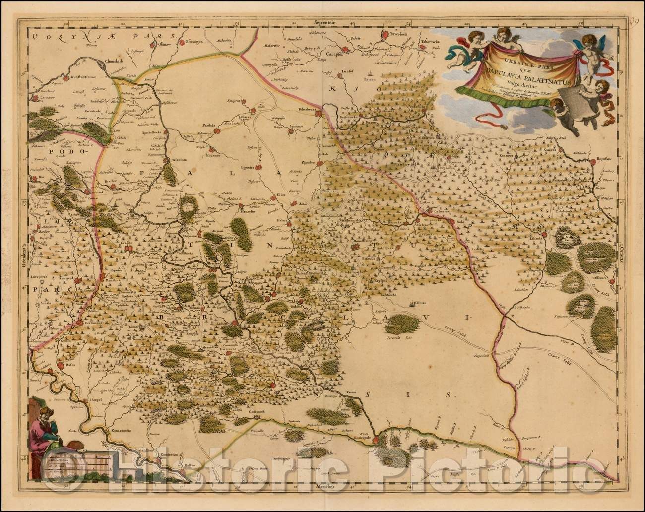 Historic Map - Ukrainae Pars Quae Barclavia Palatinatus Vuglo dictur/Regional Map of Western Ukraine and Eastern Poland, 1700, Pieter Mortier - Vintage Wall Art