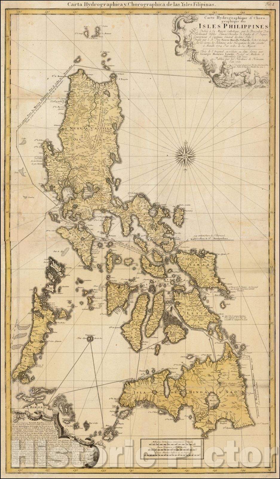 Historic Map - Carte Hydrographique & Chorographique des Isles Philippines Dediee a Sa. Majeste Catholique, par le Brigadier Don Ferdinand Valdes Tamon, 1760 v4