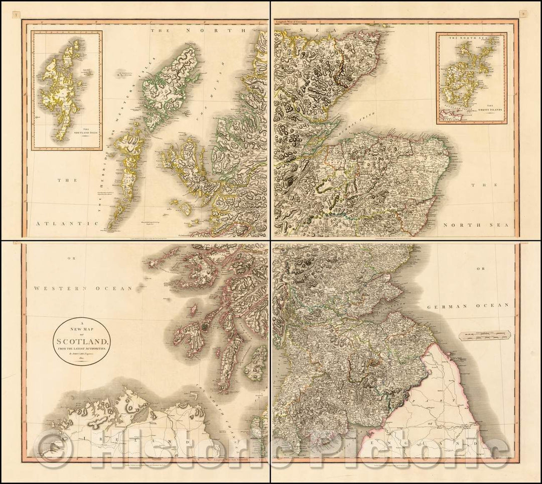 Historic Map - Scotland From The Latest Authorities, 1801, John Cary v1