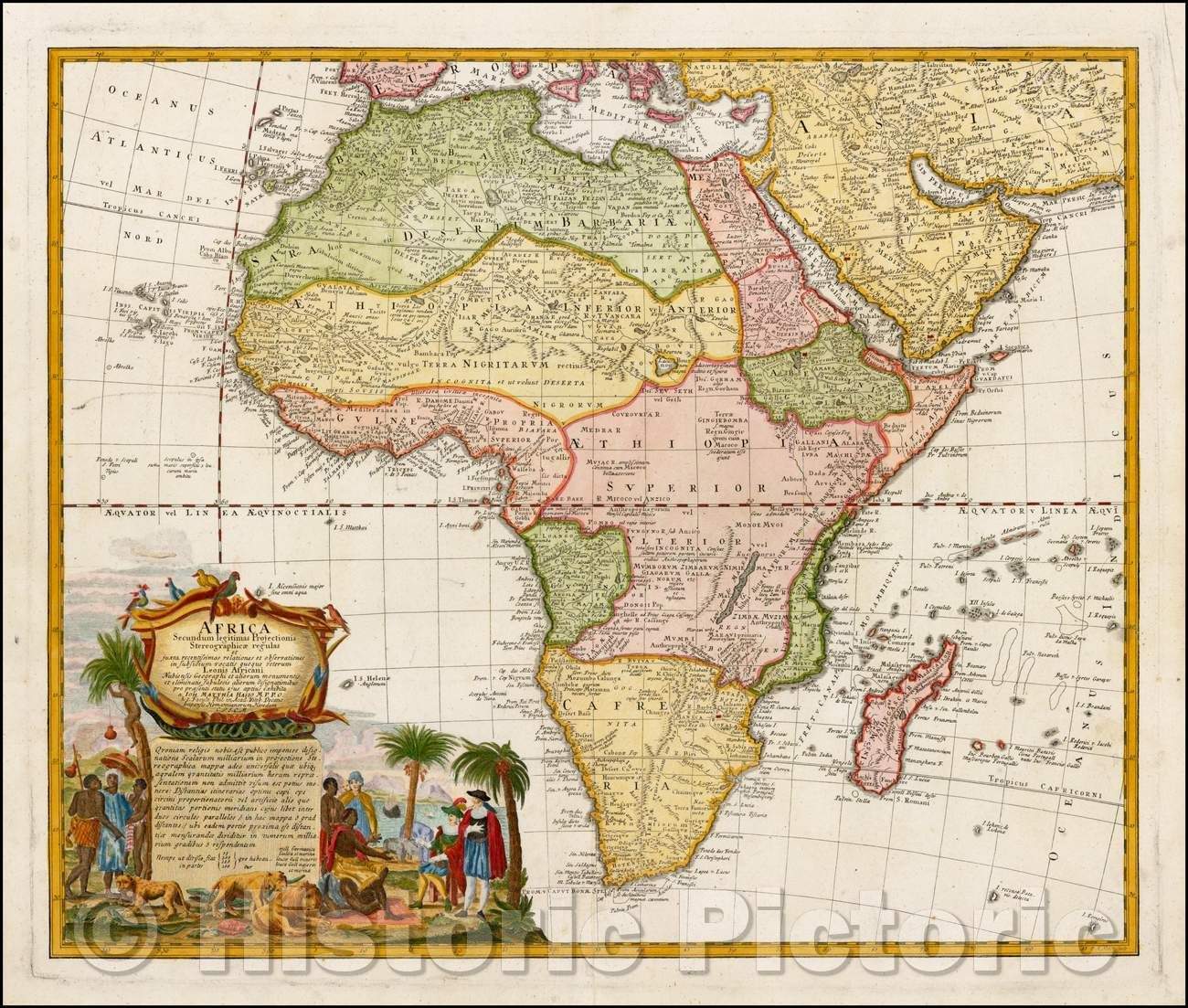 Historic Map - Africa Secundum legitimas Projectionis Stereiographicae regulas, 1737, Homann Heirs v2