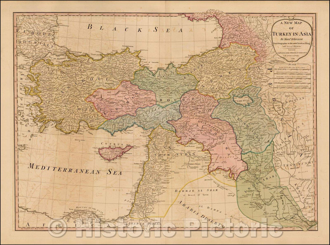 Historic Map - Turkey in Asia, 1794, Richard Holmes Laurie v3