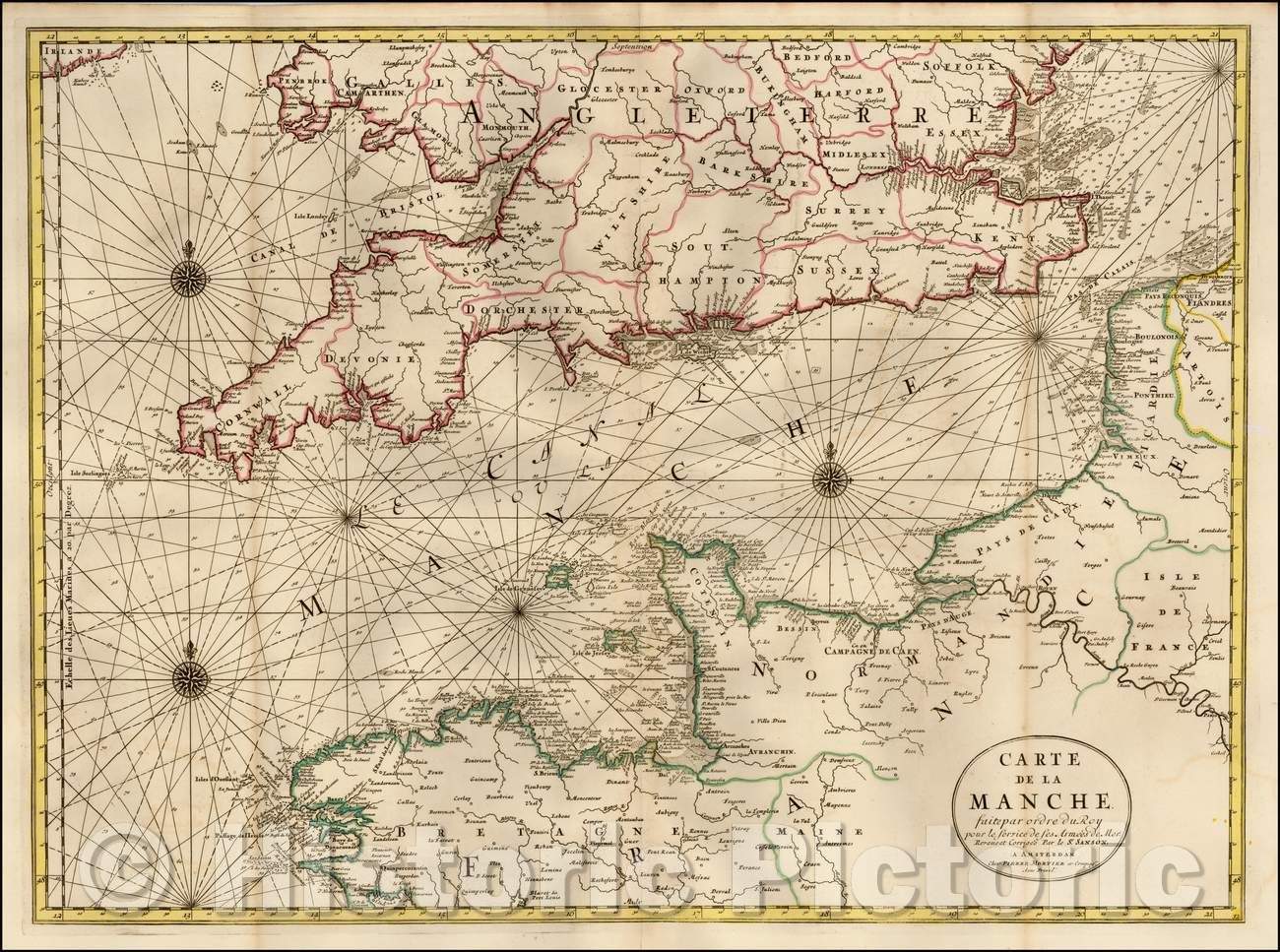 Historic Map - Carte D'Assemblage De L'Amerique Septentrionale/Map of North America, grandest North American Wall Map of the 19th Century, 1696 - Vintage Wall Art