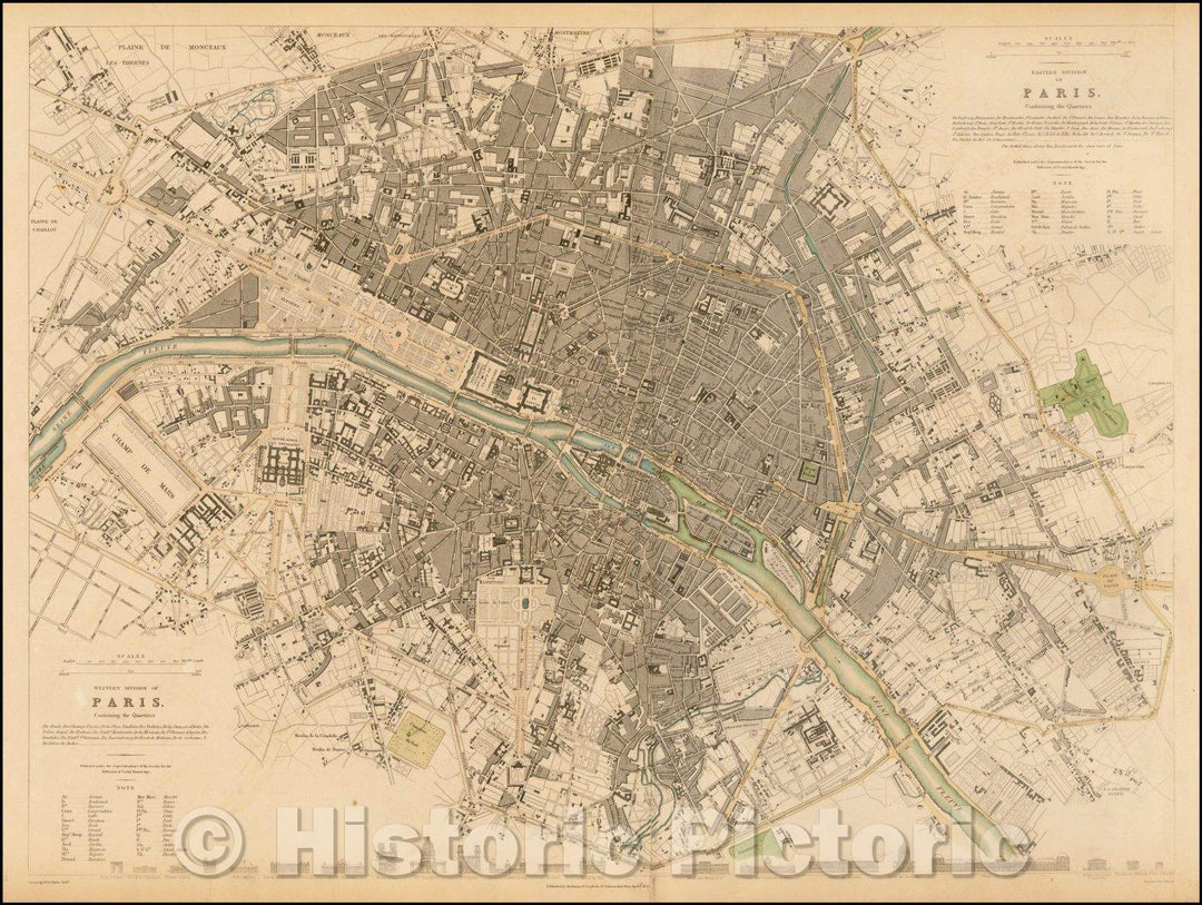 Historic Map - Paris, 1834, SDUK v2