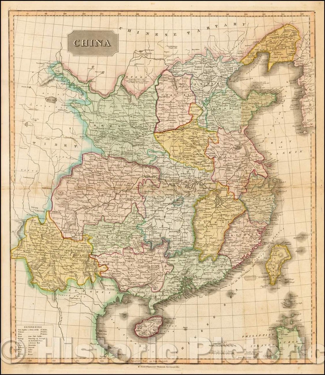 Historic Map - China, 1815, John Thomson v2