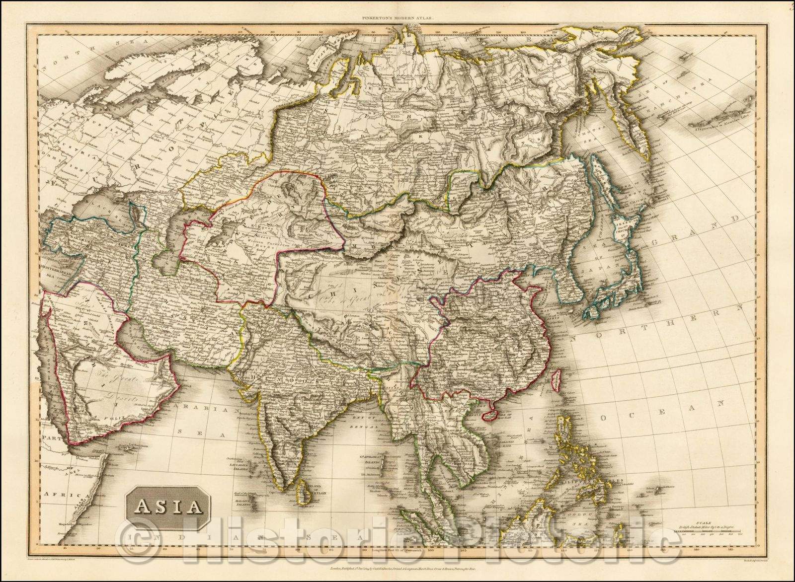 Historic Map - Asia, 1814, John Pinkerton v3