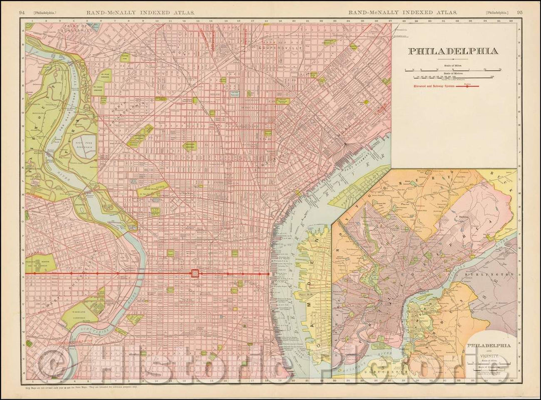 Historic Map - Philadelphia and Vicinity, 1911, William Rand v2