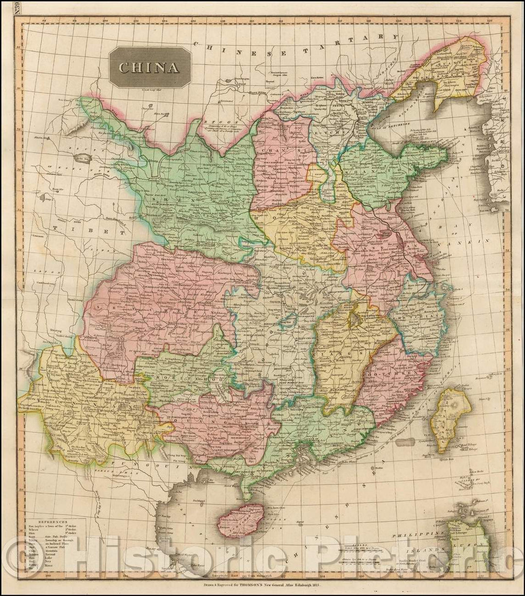 Historic Map - China, 1815, John Thomson v3