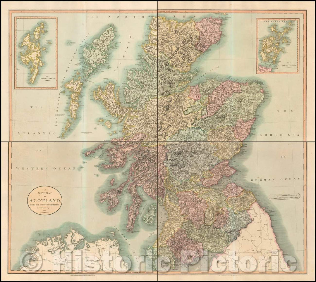 Historic Map - Scotland From The Latest Authorities, 1801, John Cary v2