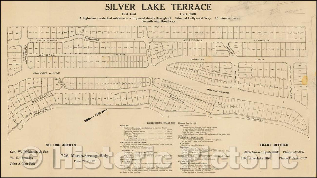 Historic Map - Silver Lake Terrace, 1949, Anonymous - Vintage Wall Art