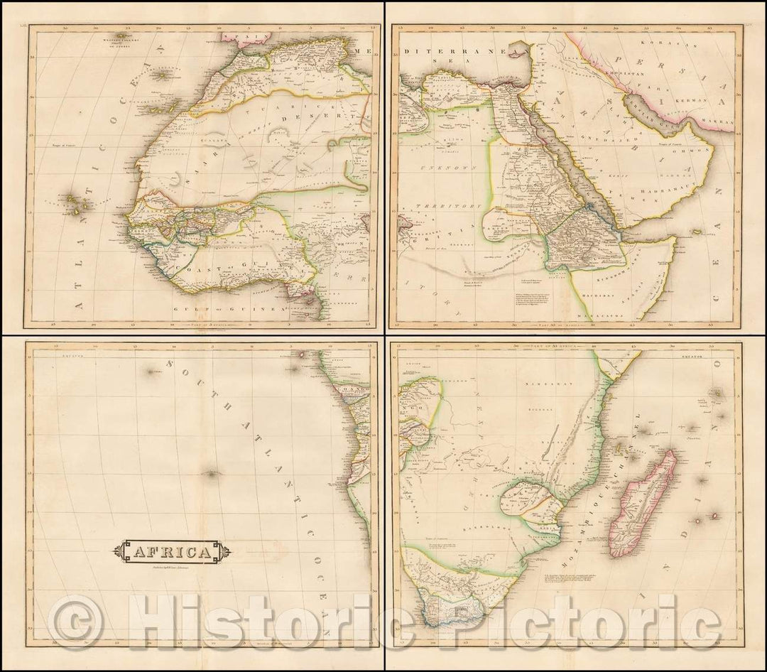 Historic Map - Africa, 1825, W. & D. Lizars v2