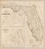 Historic Map - The State of Florida, compiled In The Bureau Topographical Engineers, 1846, United States Bureau of Topographical Engineers v1