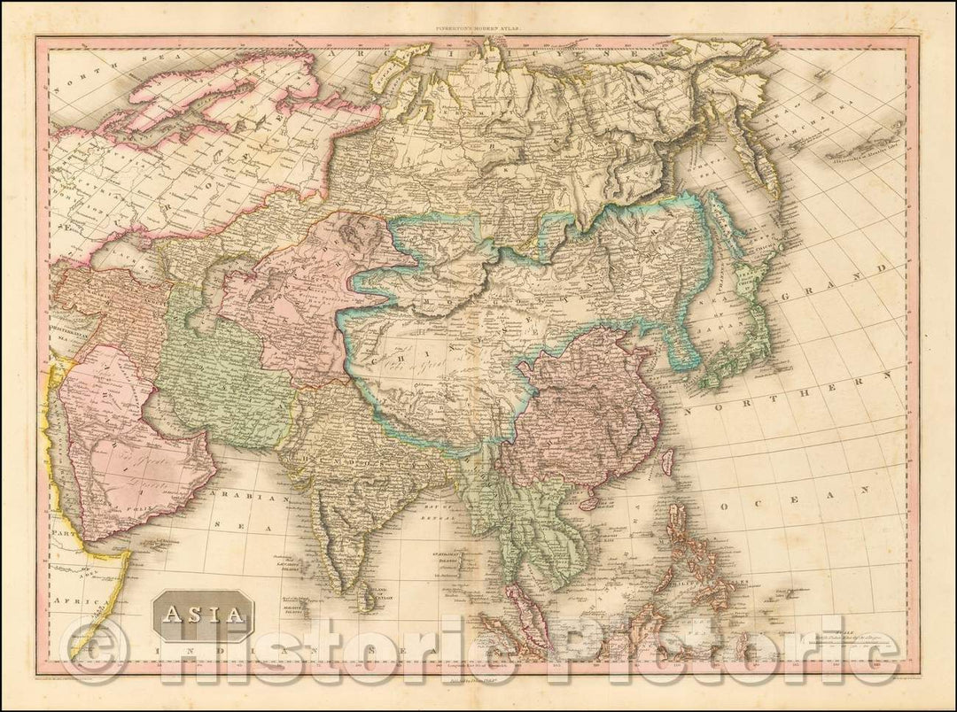 Historic Map - Asia, 1814, John Pinkerton v4