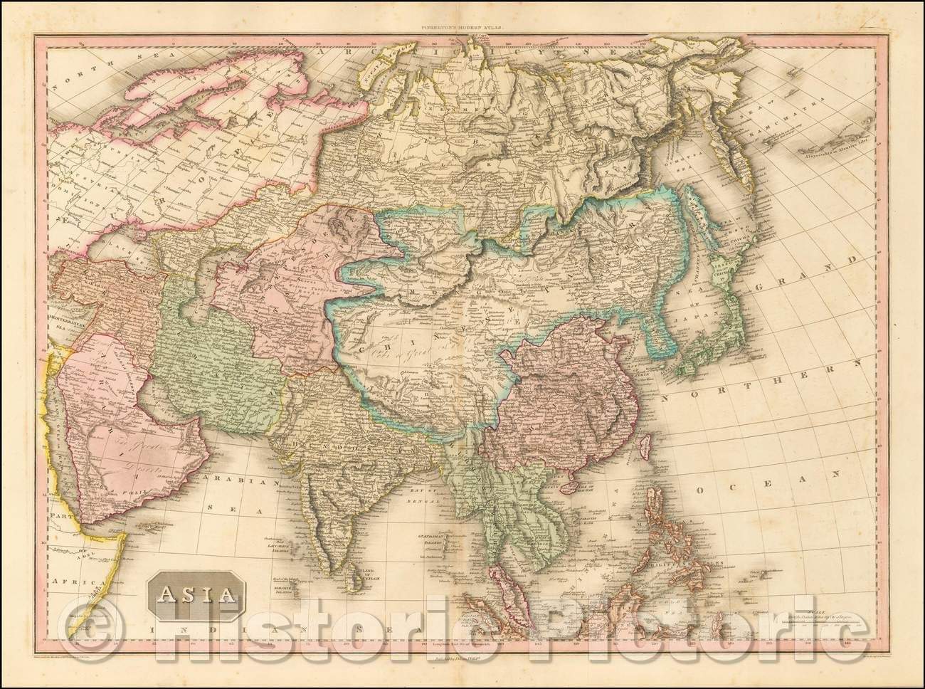 Historic Map - Asia, 1814, John Pinkerton v4