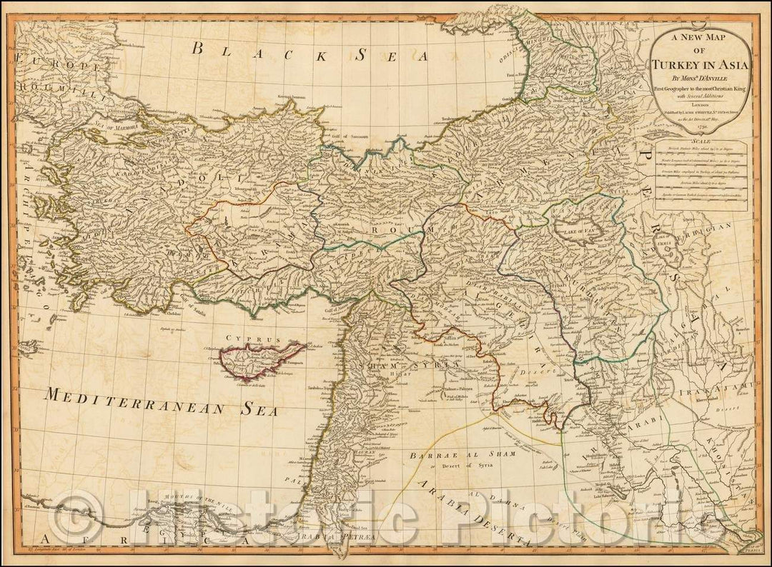 Historic Map - Turkey in Asia, 1794, Laurie & Whittle v1