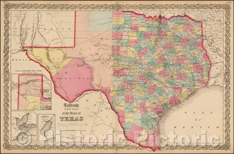 Historic Map - Colton's New Map of the State of Texas, 1859, Joseph Hutchins Colton v5