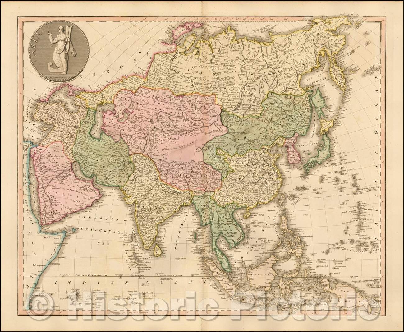 Historic Map - Asia, 1808, William Faden v2