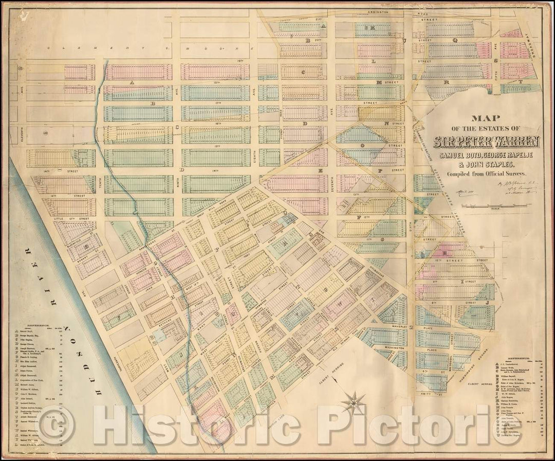 Historic Map - West Village and Meatpacking District, Manhattan, 1881, John Bute Holmes - Vintage Wall Art