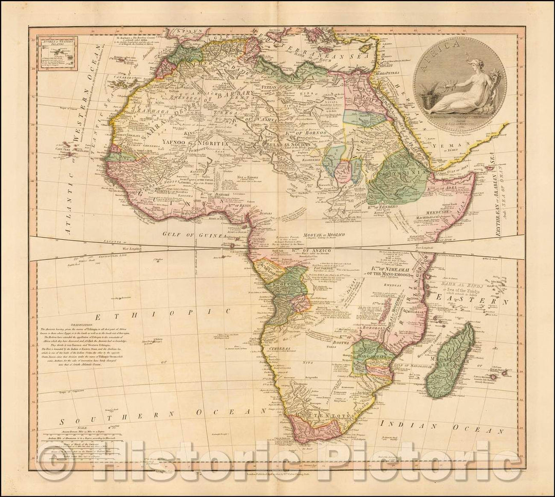 Historic Map - Africa, 1803, William Faden v2