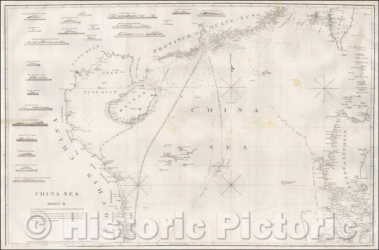 Historic Map - China Sea Sheet II, 1850, James Horsburgh - Vintage Wall Art