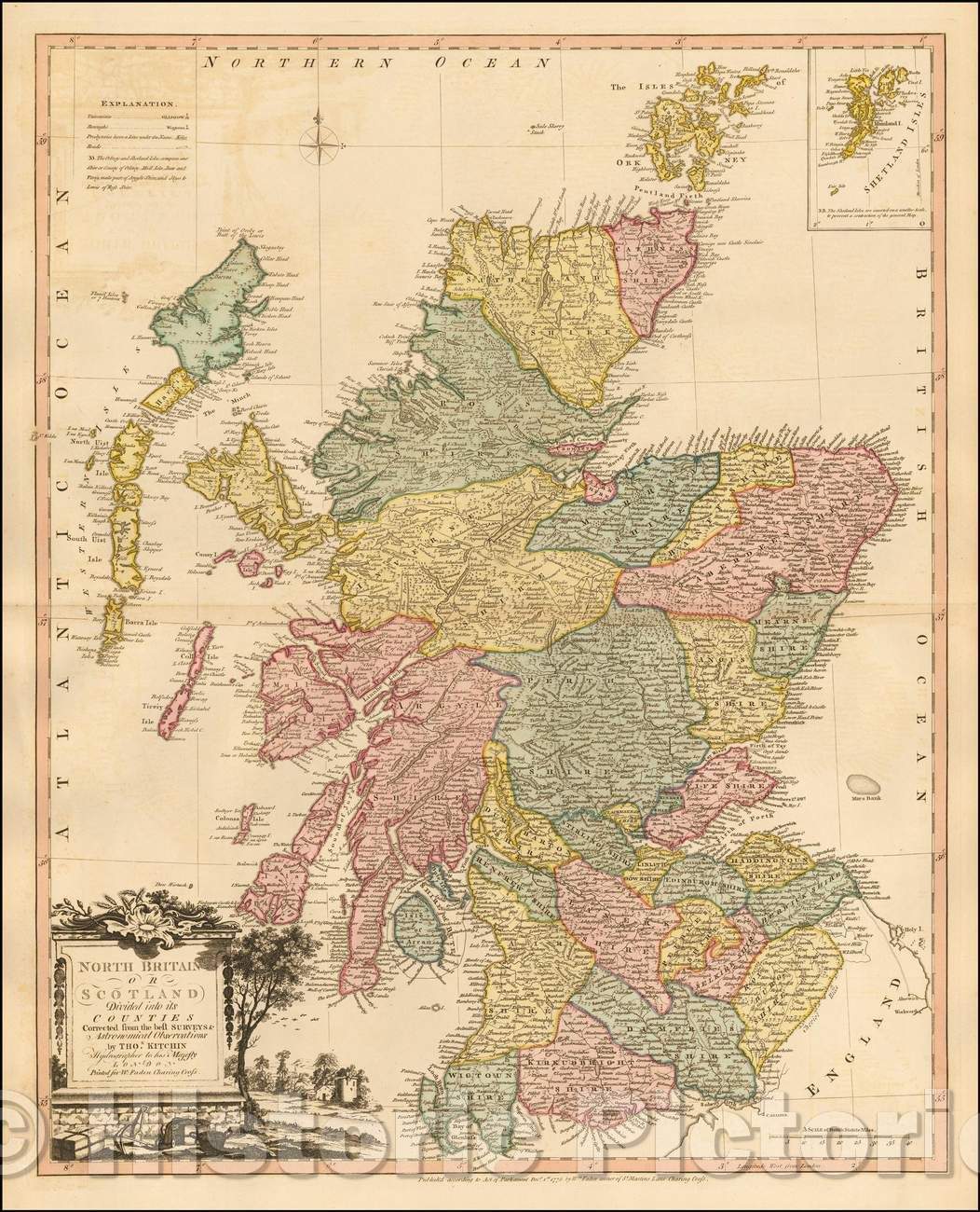 Historic Map - North Britain or Scotland Divided into its Counties Corrected from the best Surveys, 1778, William Faden v2